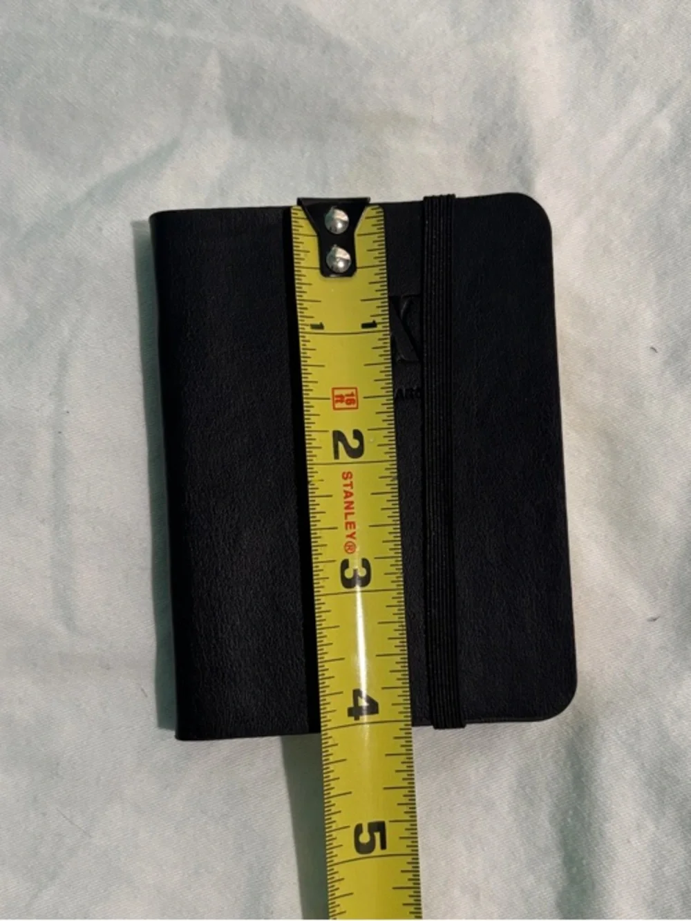 Armani Exchange Black Leather Mini Pocket Notebook